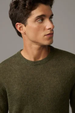 Strellson Strick-Alpaka-Mix Pullover Alpus, oliv