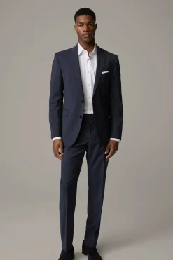 Strellson Anzüge-Anzug Rick-Jans, dunkelblau gemustert