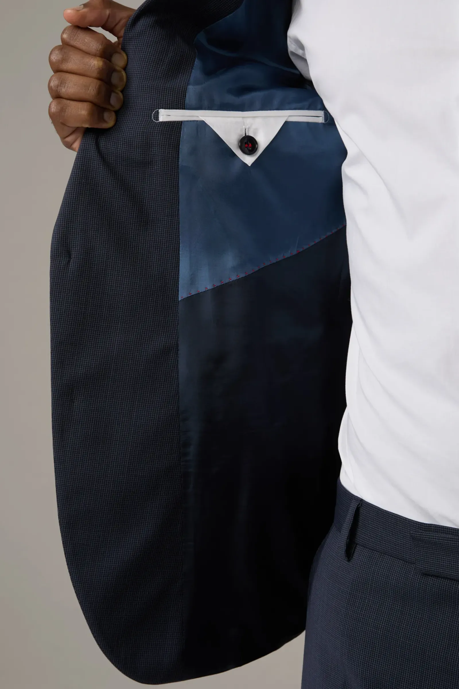 Strellson Anzüge-Anzug Rick-Jans, dunkelblau gemustert