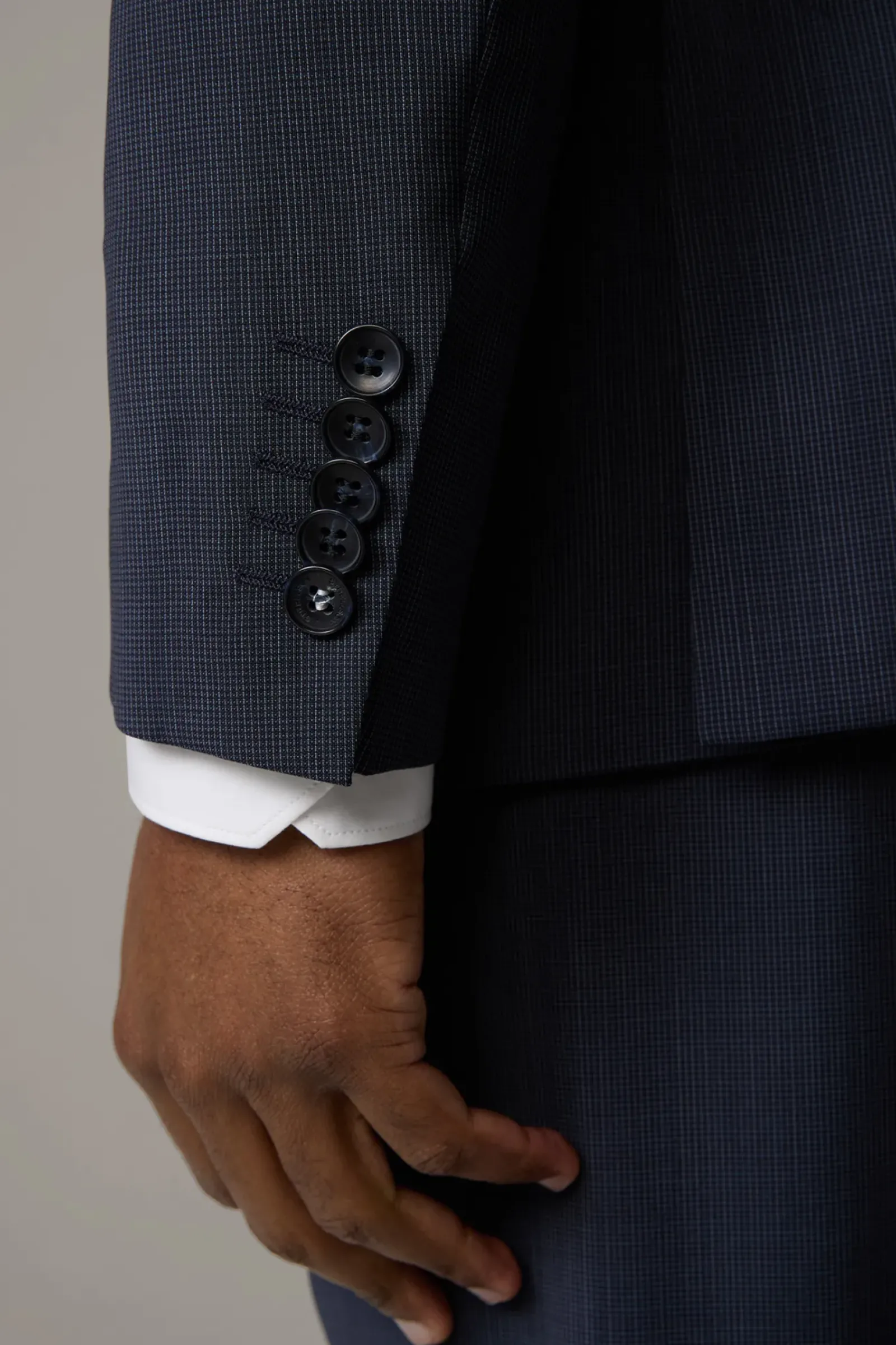 Strellson Anzüge-Anzug Rick-Jans, dunkelblau gemustert