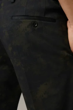 Strellson Hosen-Baukasten-Anzughose Kynd, grün gemustert