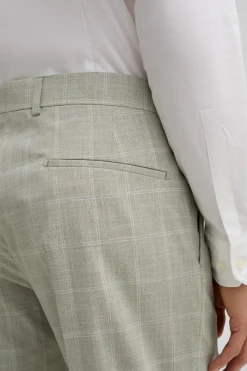 Strellson Hosen-Baukasten-Anzughose Melwin, hellgr&uuml;n kariert