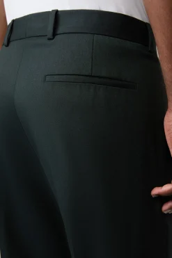 Strellson Hosen-Baukasten-Bundfaltenhose Luis, dunkelgrün meliert