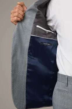 Strellson Sakkos-Baukasten-Sakko Caidan, grau kariert