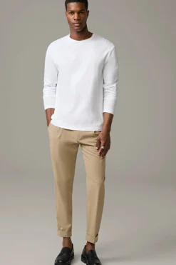 Strellson Tshirts & Sweats-Baumwoll-Longsleeve Tyler, wei&szlig;