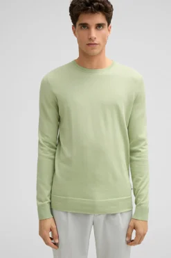 Strellson Strick-Baumwoll-Pullover Vincent, hellgrün