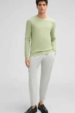 Strellson Strick-Baumwoll-Pullover Vincent, hellgr&uuml;n