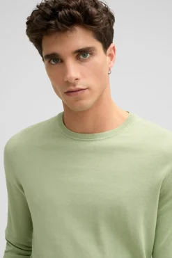 Strellson Strick-Baumwoll-Pullover Vincent, hellgr&uuml;n