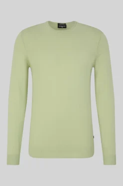 Strellson Strick-Baumwoll-Pullover Vincent, hellgr&uuml;n