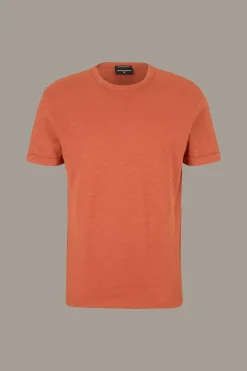 Strellson Tshirts & Sweats-Baumwoll-T-Shirt Colin, orange strukturiert