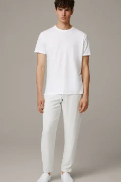 Strellson Tshirts & Sweats-Baumwoll-T-Shirt Colin, weiß strukturiert