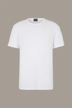 Strellson Tshirts & Sweats-Baumwoll-T-Shirt Colin, weiß strukturiert