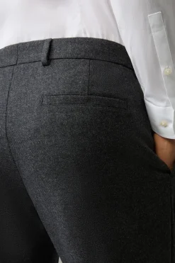 Strellson Hosen-Bundfaltenhose Lois, anthrazit meliert