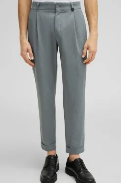 Strellson Hosen-Bundfaltenhose Louis, grau meliert