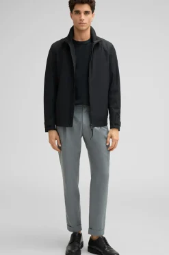 Strellson Hosen-Bundfaltenhose Louis, grau meliert