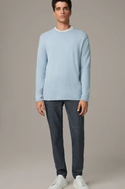 Strellson Hosen-Chino Code, dunkelblau kariert