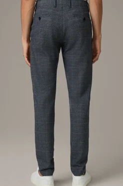 Strellson Hosen-Chino Code, dunkelblau kariert