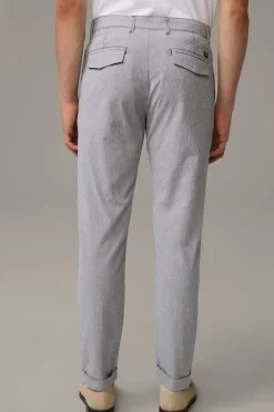 Strellson Hosen-Chino Luc, navy/weiß strukturiert