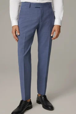 Strellson Hosen-Flex Cross Baukasten-Anzughose Max, blau meliert