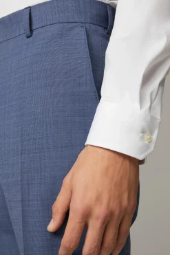 Strellson Hosen-Flex Cross Baukasten-Anzughose Max, blau meliert