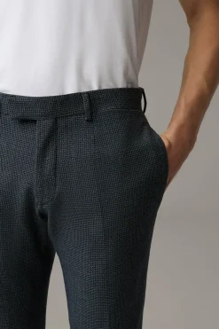 Strellson Hosen-Flex Cross Baukasten-Hose Kynd, dunkelblau kariert