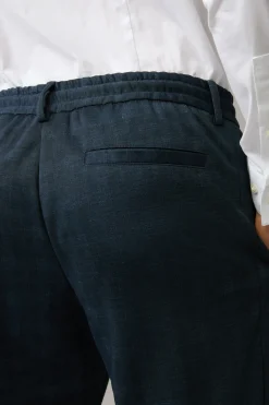 Strellson Hosen-Flex Cross Baumwoll-Mix-Chino Saturn, dunkelblau kariert