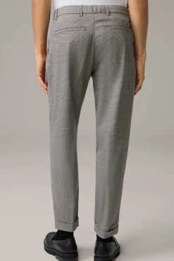 Strellson Hosen-Flex Cross Bundfaltenhose Louis, beige kariert