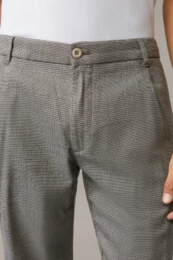 Strellson Hosen-Flex Cross Bundfaltenhose Louis, beige kariert