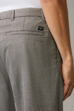 Strellson Hosen-Flex Cross Bundfaltenhose Louis, beige kariert