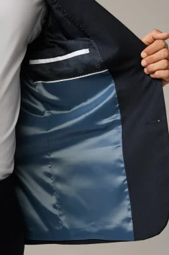 Strellson Anzüge-Flex Cross Schurwoll-Mix-Anzug Caleb-Madden, navy strukturiert