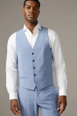 Strellson Westen|Sakkos-Flex Cross Weste Ves, hellblau meliert