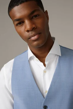 Strellson Westen|Sakkos-Flex Cross Weste Ves, hellblau meliert