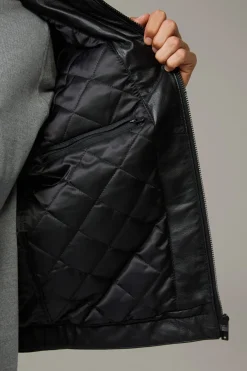 Strellson Jacken|Lederjacken-Gefütterte Biker-Lederjacke Wells,