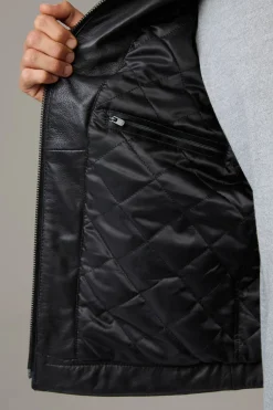 Strellson Jacken|Lederjacken-Gefütterte Biker-Lederjacke Wells,