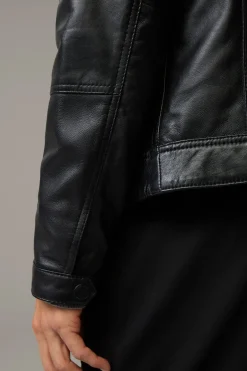 Strellson Jacken|Lederjacken-Gefütterte Biker-Lederjacke Wells,