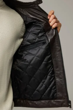 Strellson Jacken|Lederjacken-Gefütterte Biker-Lederjacke Wells,