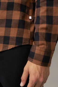 Strellson Hemden-Hemd Cartoon, braun/navy kariert