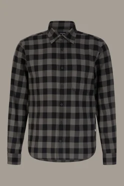 Strellson Hemden-Hemd Cartoon, grau/navy kariert