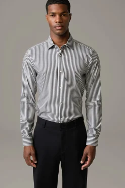 Strellson Hemden-Hemd Stan, anthrazit gestreift