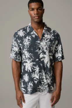 Strellson Hemden-Kurzarm-Hemd Cliro, /weiß gemustert