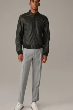Strellson Lederjacken-Lederjacke Bornie, dark oliv
