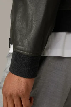 Strellson Lederjacken-Lederjacke Bornie, dark oliv