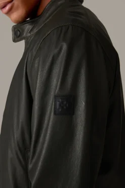 Strellson Lederjacken-Lederjacke Bornie, dark oliv