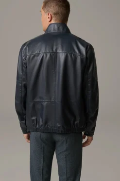 Strellson Jacken|Lederjacken-Lederjacke Jim, dark navy