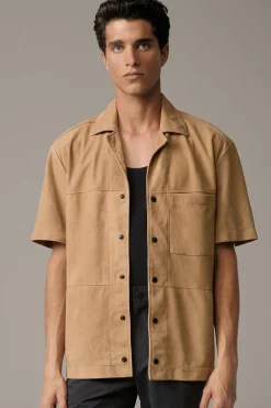 Strellson Lederjacken-Leder-Overshirt Indio,