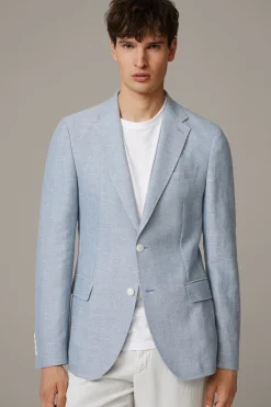 Strellson Sakkos-Leine-Mix Sakko Acon, hellblau strukturiert