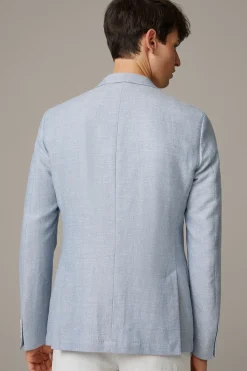 Strellson Sakkos-Leine-Mix Sakko Acon, hellblau strukturiert