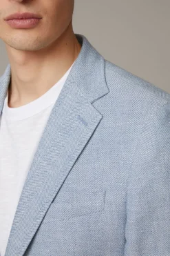 Strellson Sakkos-Leine-Mix Sakko Acon, hellblau strukturiert