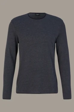 Strellson Tshirts & Sweats-Longsleeve Prospect, dunkelgrau meliert
