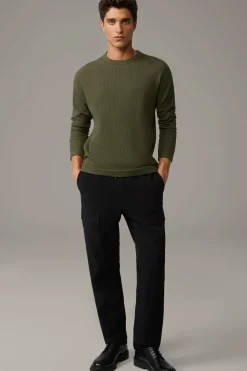 Strellson Strick-Longsleeve Walt, oliv